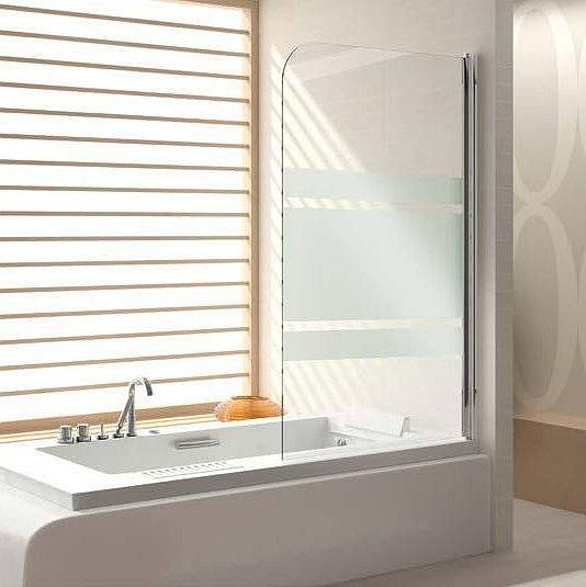 Mampara de baño abatible 300 de Kassandra (TR570) con decorado Bali
