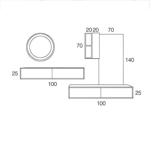 Posibles composiciones de modular bahía