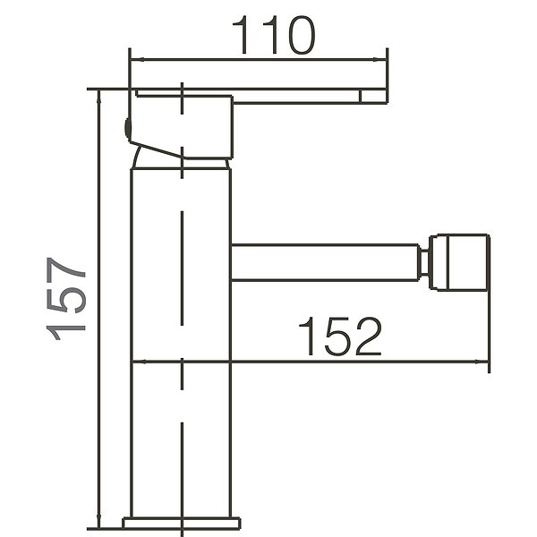 Medidas grifo de bidé monomando cromado 152x80 mm Roma de Imex