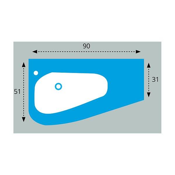 Medidas Lavabo Loop cerámico