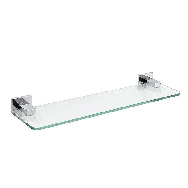 Repisa de baño de cristal 45x12,5x5cm Leo de Mediterránea del baño