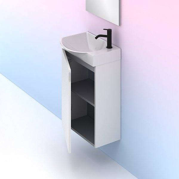 Apertura de puerta e interior del mueble