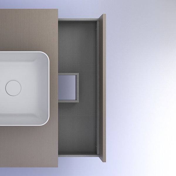 Lavabo cerámica blanco y cajón superior