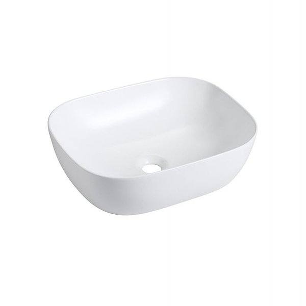 Lavabo sobre encimera de cerámica Olea rectangular de Bathco