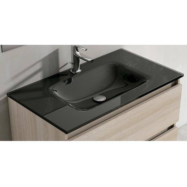 Lavabo encastrado de cristal Óptico Negro de Viso Bath