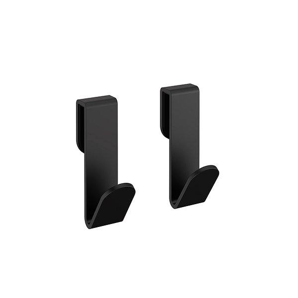 Percha de baño x2 Architect S+ negro mate de 2.5x4.7x8.6 cm de Cosmic