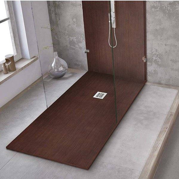 Plato de ducha convencional Madera chocolate de Nudespol