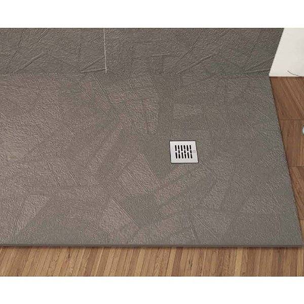 Plato de ducha textura retro acabado taupe