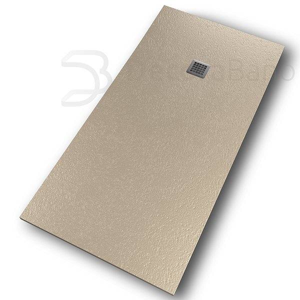 Plato de ducha textura pizarra antideslizante color moka