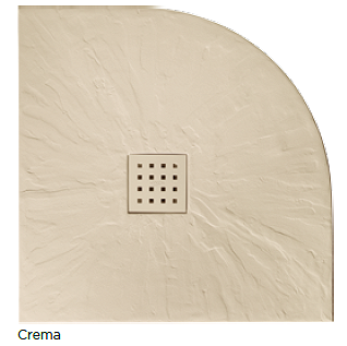 Plato de ducha de cargas minerales Pizarra Semicircular de Doccia | Decorabaño