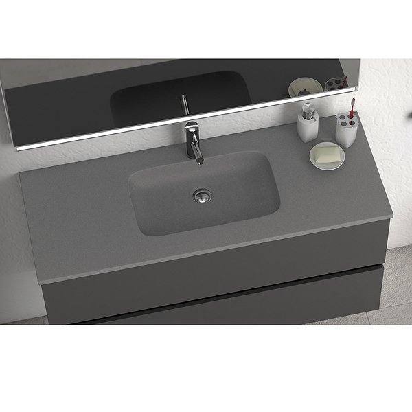 Lavabo encastrado acrílico Masai de Coycama plomo