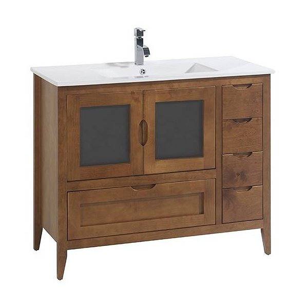 Mueble León 100 cm + lavabo cerámica 1 poza de Bruntec Teka