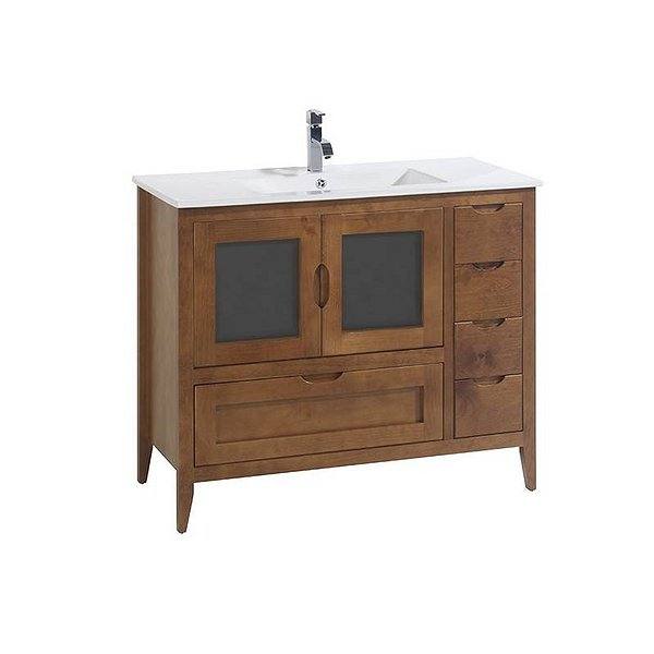 Mueble de baño León Teka + lavabo cerámica 100 cm de Bruntec