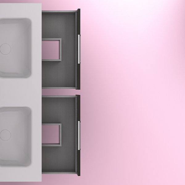 Lavabo cerámica blanco y cajón superior