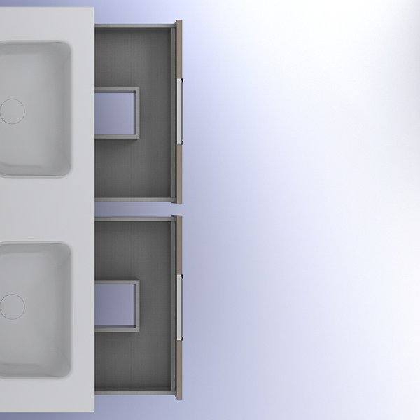 Lavabo cerámica blanco y cajón superior