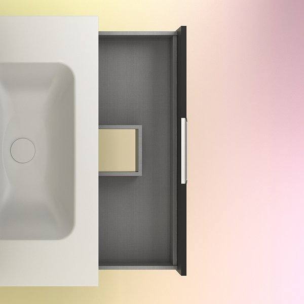 Lavabo cerámica blanco y cajón superior
