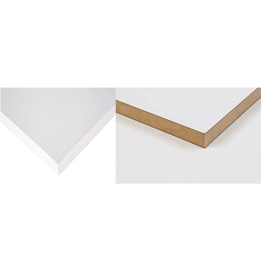 Mueble de baño DM con cantos termosellados en PVC