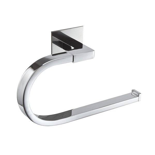 Toallero de baño aro cromo 23x7x14cm Leo de Mediterránea del baño