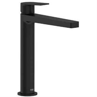 Grifo monomando mediano negro maneta de lavabo PROJECT-TRES