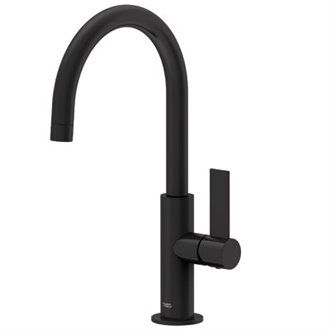 Grifo de lavabo negro mediano con maneta PROJECT-TRES