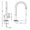 Grifo de lavabo negro alto con maneta PROJECT-TRES