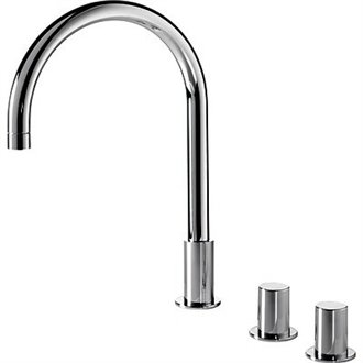 Grifo de lavabo bimando en bater&iacute;a PROJECT-TRES