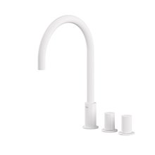 Grifo de lavabo Blanco bimando en batería PROJECT-TRES