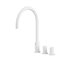 Grifo de lavabo Blanco bimando en bater&iacute;a PROJECT-TRES