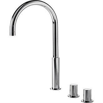 Grifo de lavabo alto bimando en bater&iacute;a PROJECT-TRES