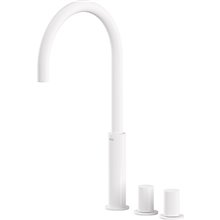 Grifo lavabo Blanco alto bimando en batería PROJECT-TRES