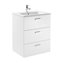 Mueble 3 cajones blanco 60cm Victoria Basic Roca