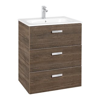 Mueble 3 cajones cedro 60cm Victoria Basic Roca