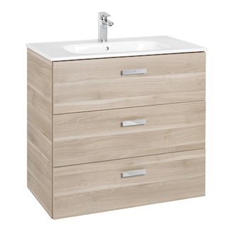 Mueble 3 cajones abedul 80cm Victoria Basic Roca