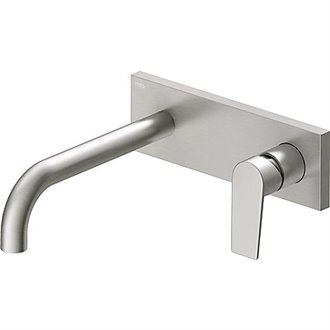 Grifo de pared acero largo para lavabo PROJECT TRES