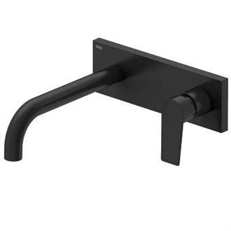 Grifo de pared Negro largo para lavabo PROJECT TRES