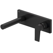Grifo de pared mural Negro para lavabo PROJECT TRES