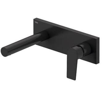 Grifo de pared mural Negro para lavabo PROJECT TRES