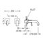 Grifo de pared para lavabo de 2 centros PROJECT TRES