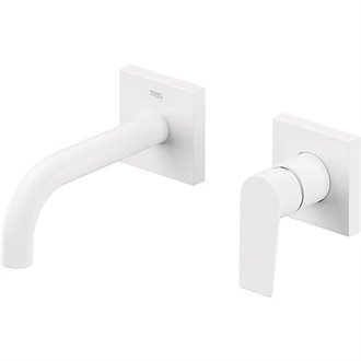 Grifo de pared lavabo Blanco de 2 centros PROJECT TRES
