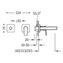 Grifo de pared lavabo recto de 2 centros PROJECT TRES