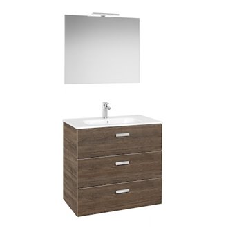 Mueble Pack 3 cajones cedro 80cm Victoria Basic Roca