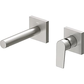 Grifo de pared lavabo acero recto de 2 centros PROJECT TRES