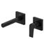 Grifo de pared lavabo Negro recto de 2 centros PROJECT TRES
