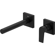 Grifo de pared lavabo Negro recto de 2 centros PROJECT TRES