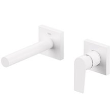 Grifo de pared lavabo Blanco recto de 2 centros PROJECT TRES