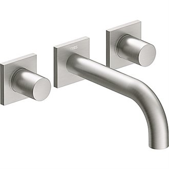Grifo de pared lavabo acero de 3 centros PROJECT TRES