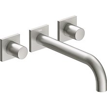 Grifo de pared lavabo acero de 3 centros PROJECT TRES
