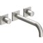 Grifo de pared lavabo acero de 3 centros PROJECT TRES