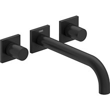 Grifo de pared lavabo Negro de 3 centros PROJECT TRES