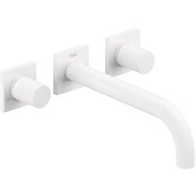 Grifo de pared lavabo Blanco de 3 centros PROJECT TRES